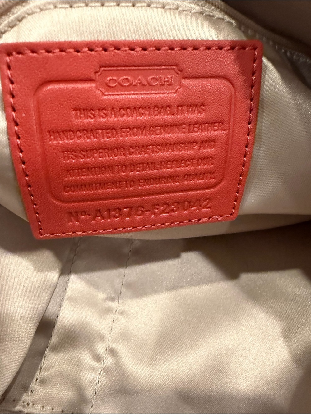 Coach Madison Lindsey Coral Croc Leather Satchel F22304 - Picture 7 of 9